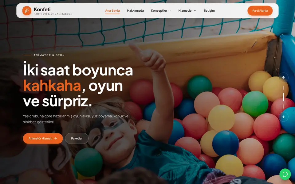 Çocuk Partisi · Dinamik şablonu