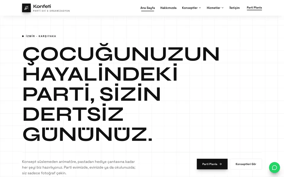 Çocuk Partisi · Monokrom şablonu