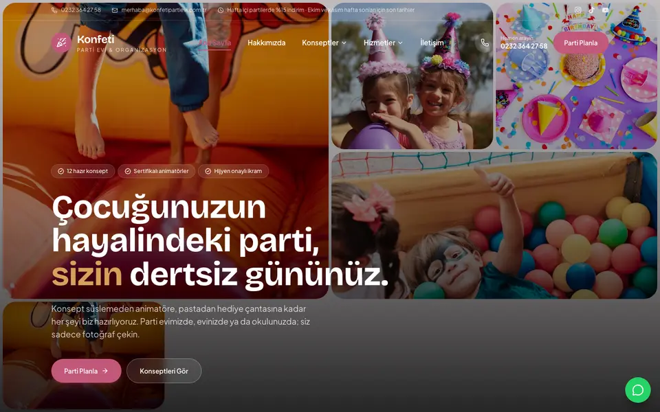 Çocuk Partisi · Mozaik şablonu