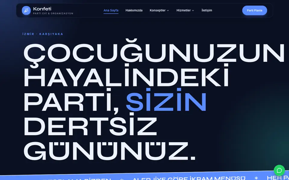 Çocuk Partisi · Neon şablonu