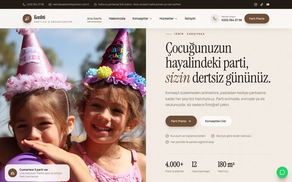 Çocuk Partisi · Retro şablonu