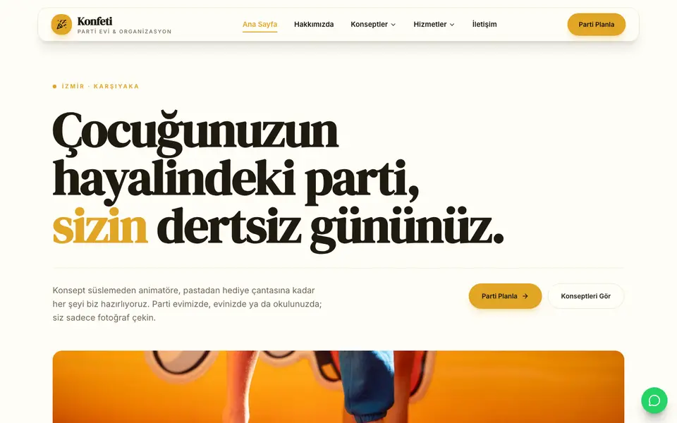 Çocuk Partisi · Vitrin şablonu