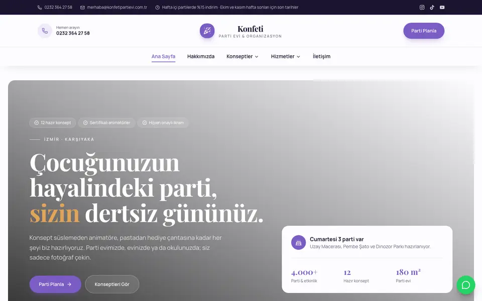 Çocuk Partisi · Zarif şablonu