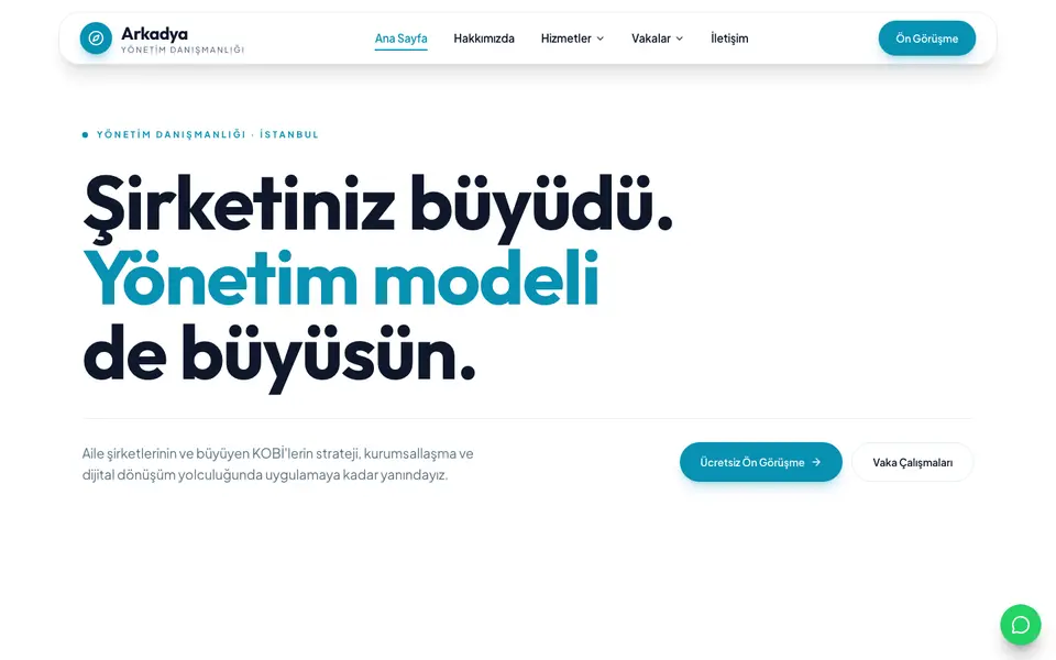 Yönetim Danışmanlığı · Canlı şablonu