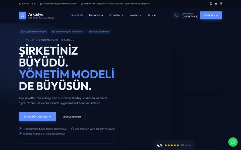 Yönetim Danışmanlığı · Cesur şablonu