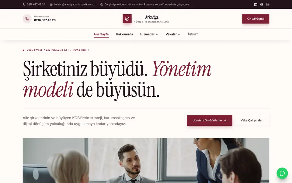 Yönetim Danışmanlığı · Gazete şablonu