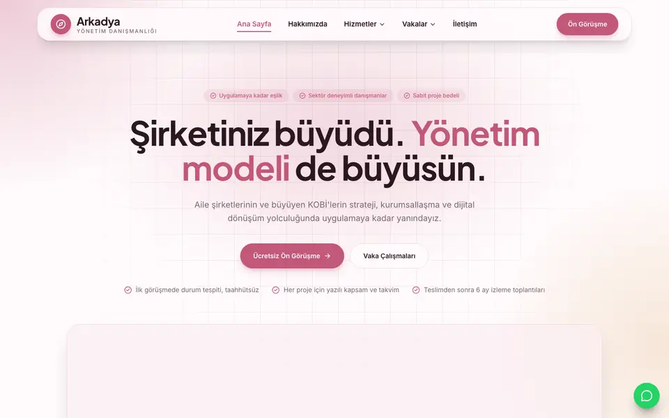 Yönetim Danışmanlığı · Kristal şablonu