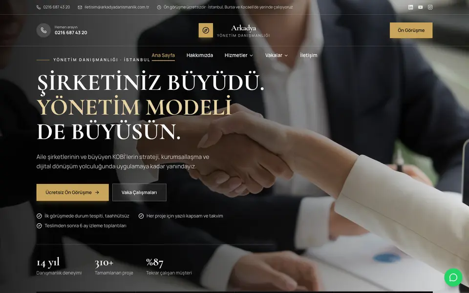 Yönetim Danışmanlığı · Lüks şablonu