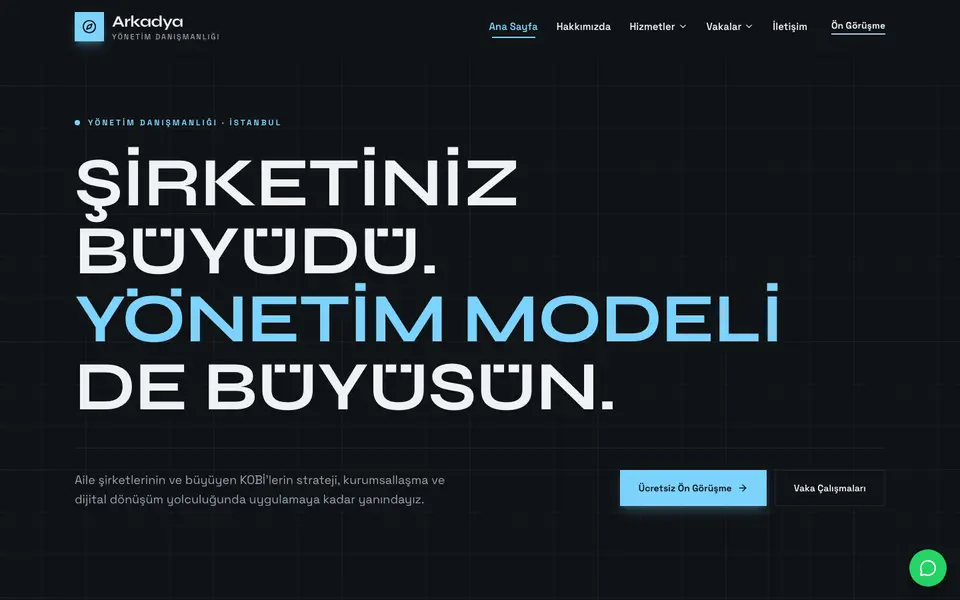 Yönetim Danışmanlığı · Monokrom şablonu