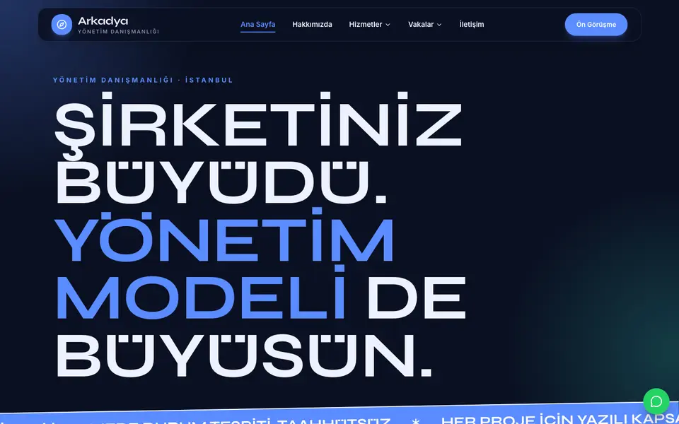 Yönetim Danışmanlığı · Neon şablonu