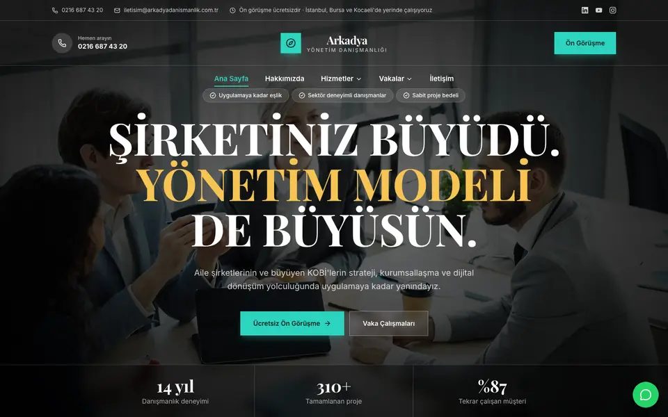 Yönetim Danışmanlığı · Prestij şablonu