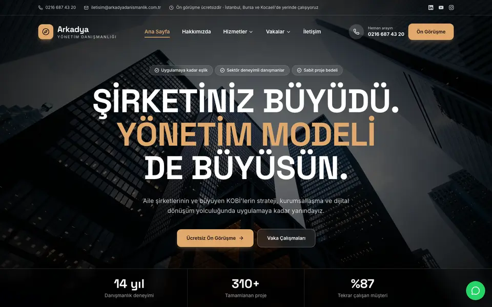 Yönetim Danışmanlığı · Sahne şablonu