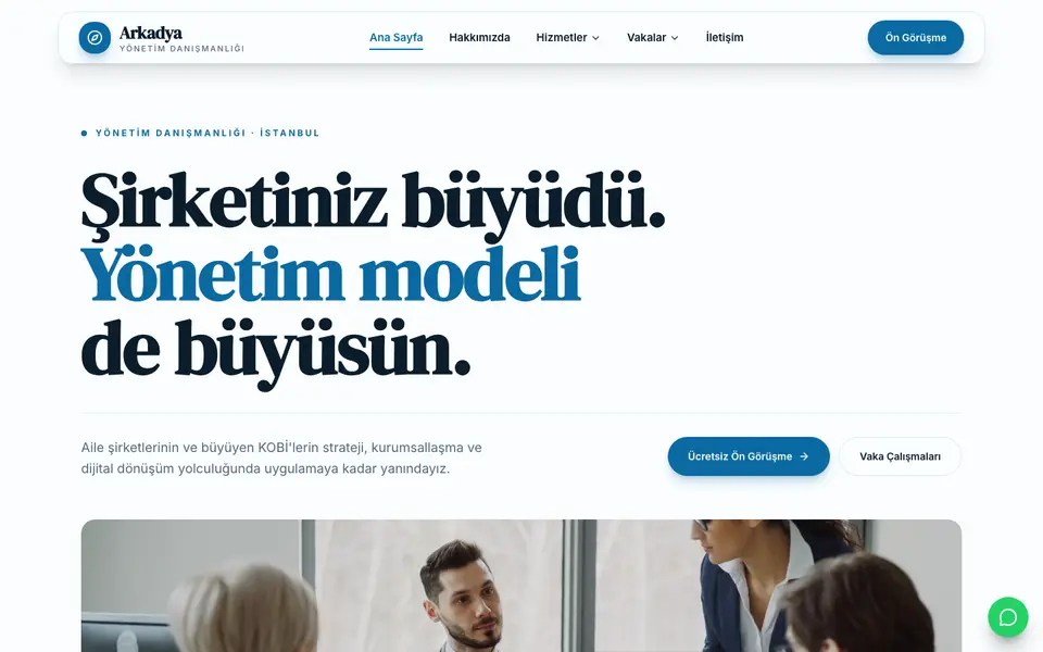 Yönetim Danışmanlığı · Vitrin şablonu