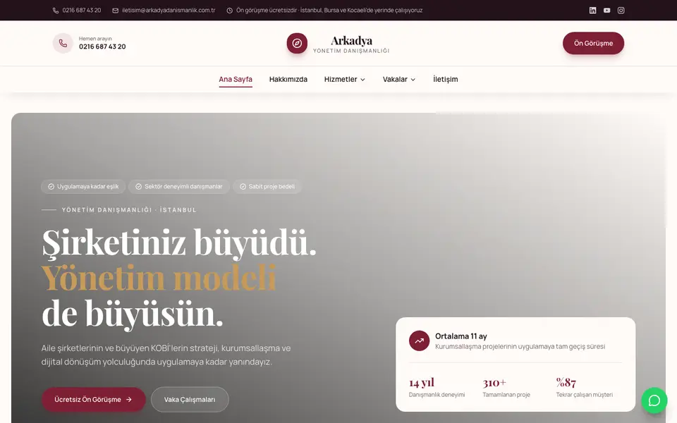 Yönetim Danışmanlığı · Zarif şablonu