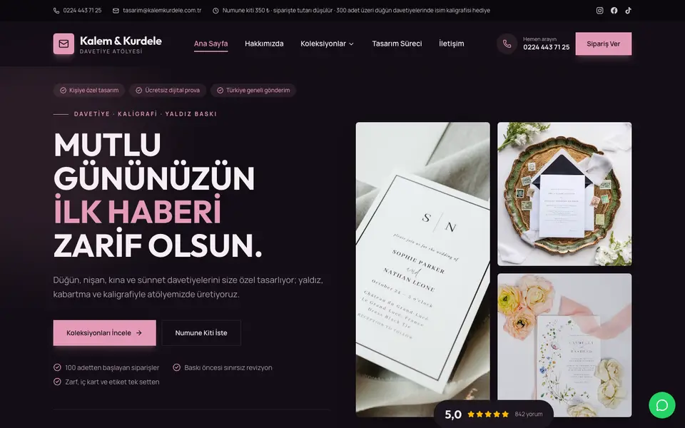 Davetiye · Cesur şablonu