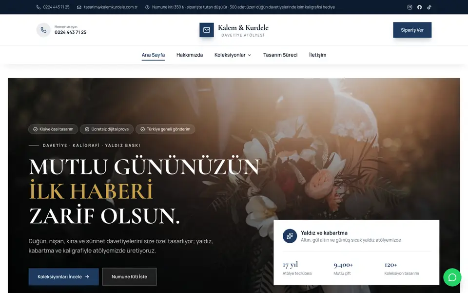Davetiye · Elit şablonu