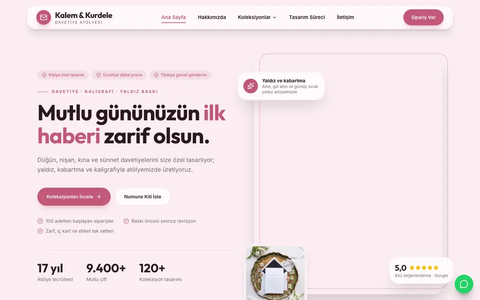 Davetiye · Modern şablonu