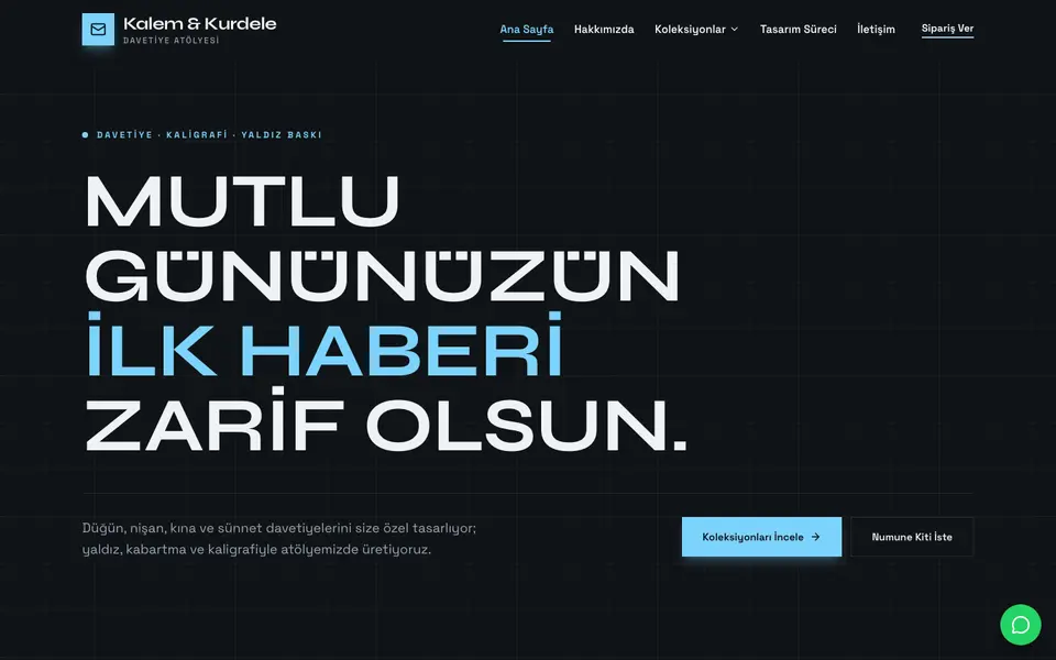 Davetiye · Monokrom şablonu