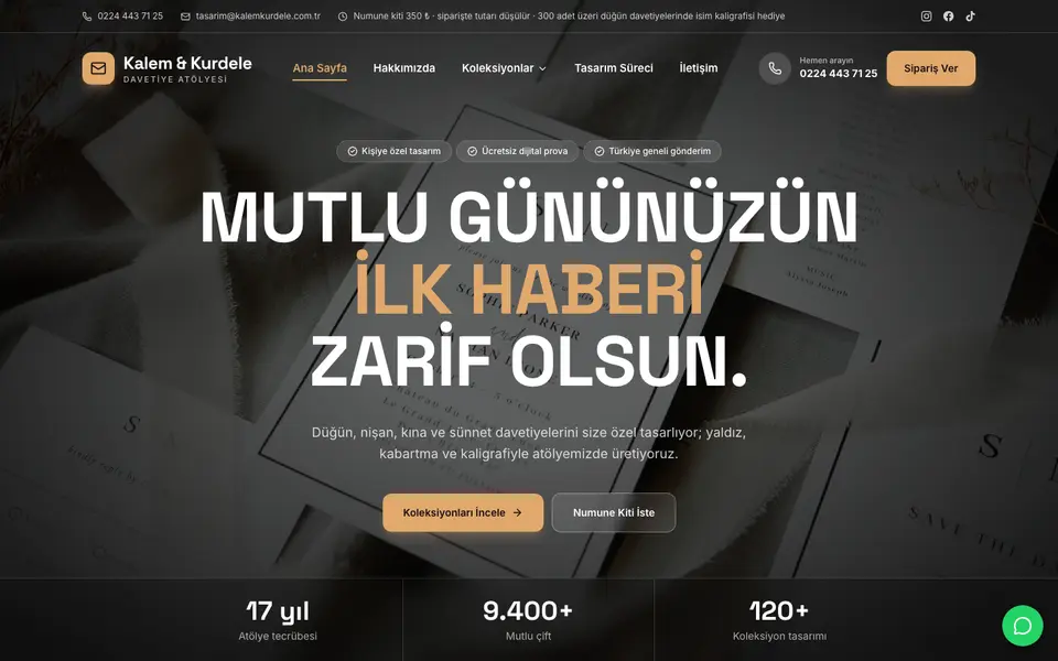 Davetiye · Sahne şablonu