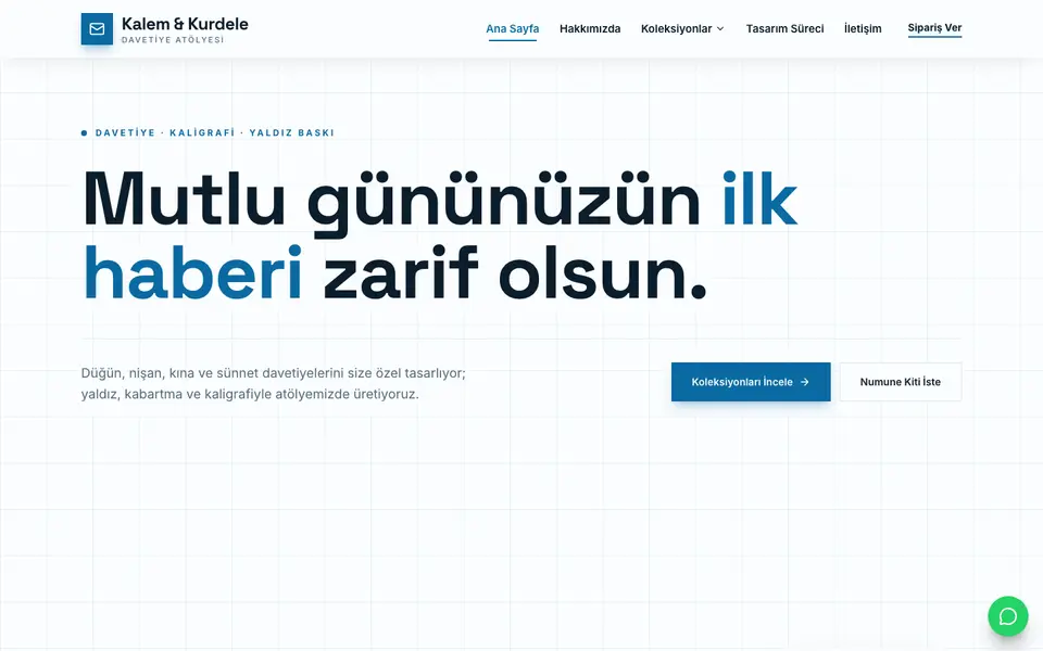 Davetiye · Teknik şablonu