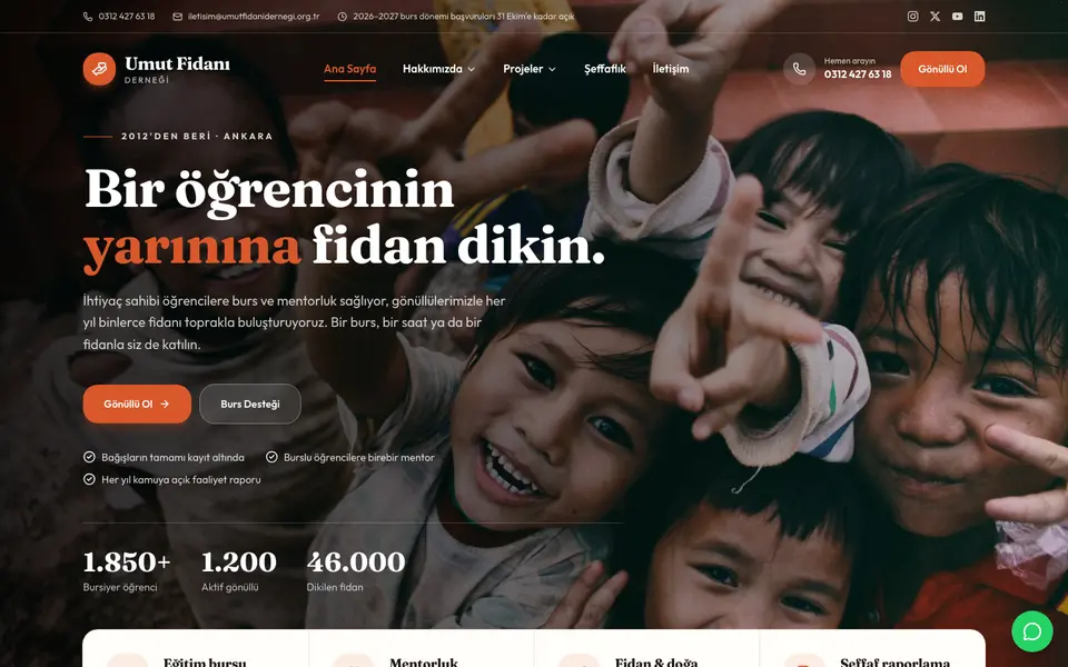 Dernek & Vakıf web sitesi şablonu
