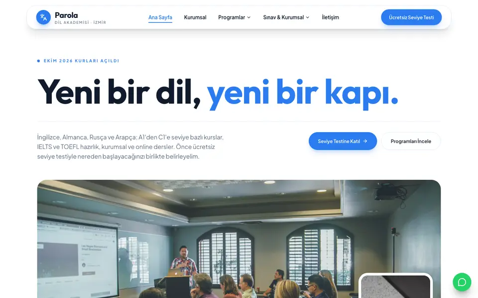 Dil Okulu · Canlı şablonu