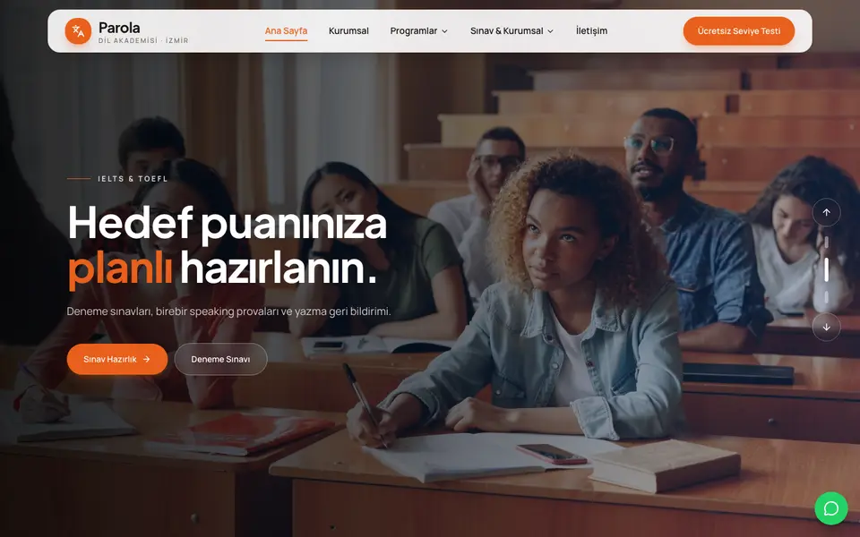 Dil Okulu · Dinamik şablonu