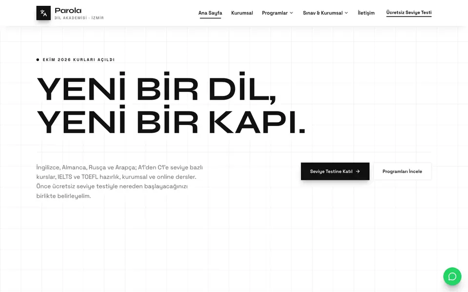 Dil Okulu · Monokrom şablonu