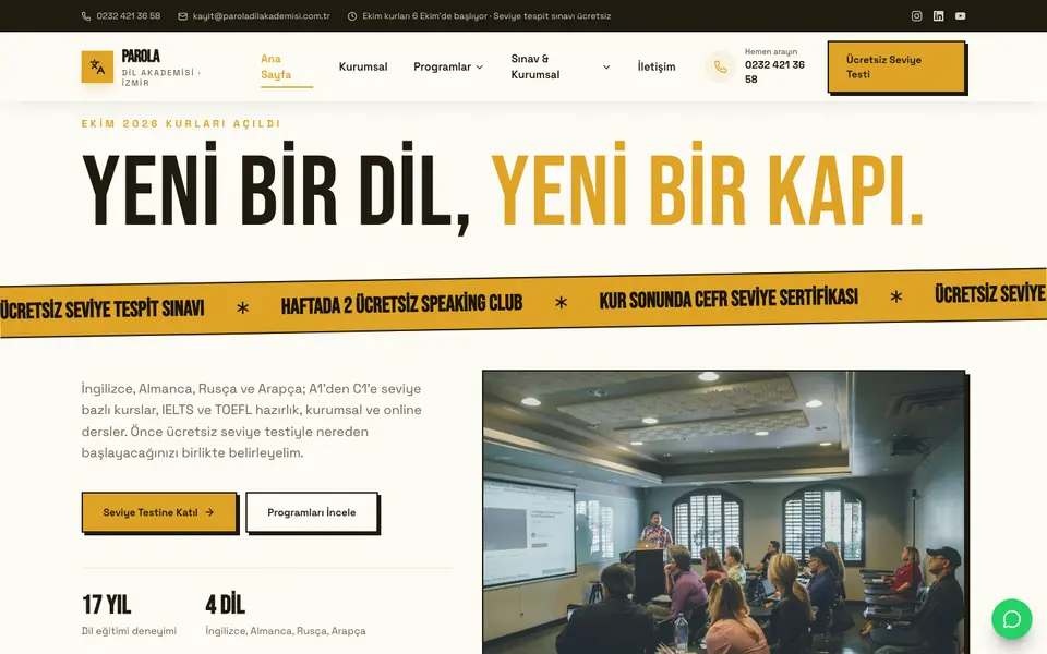 Dil Okulu · Sokak şablonu