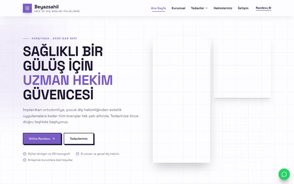 Diş Kliniği · Brutal şablonu