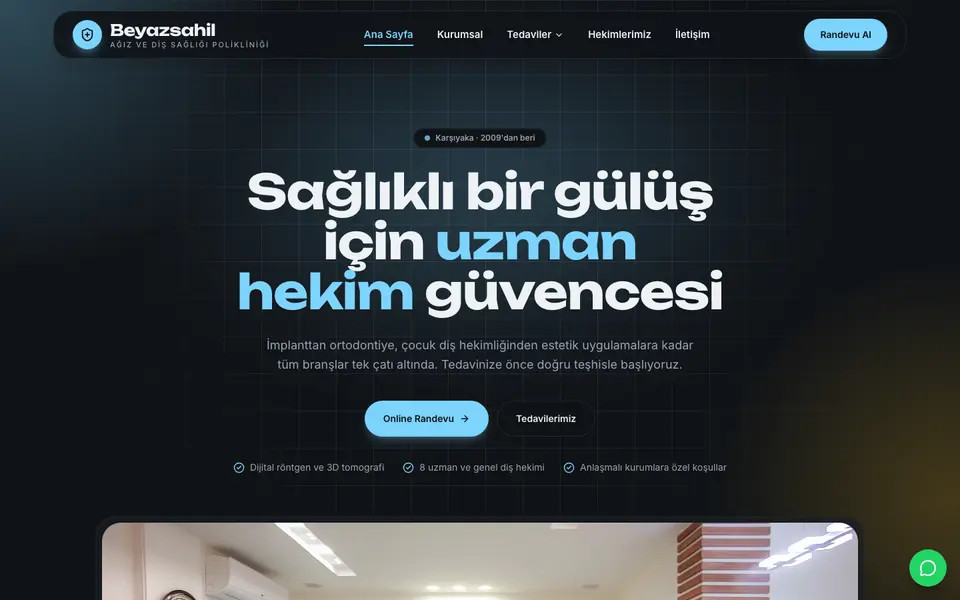 Diş Kliniği · Cam şablonu