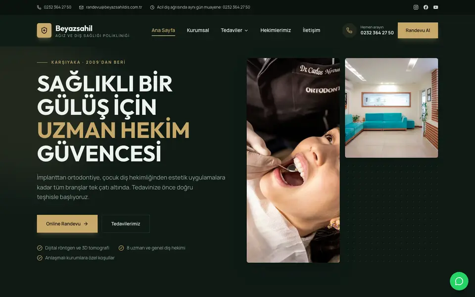 Diş Kliniği · Cesur şablonu