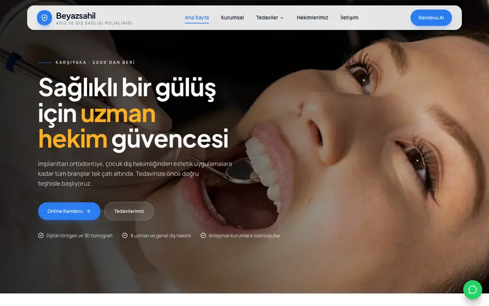 Diş Kliniği · Dinamik şablonu