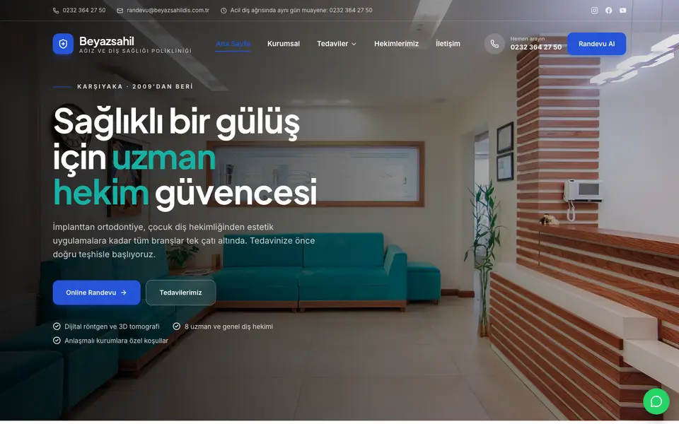 Diş Kliniği · Klasik şablonu
