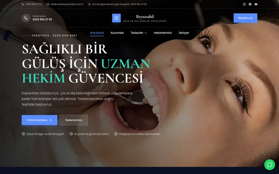 Diş Kliniği · Lüks şablonu