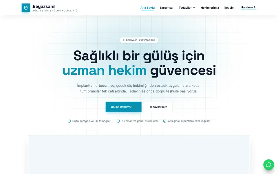 Diş Kliniği · Minimal şablonu