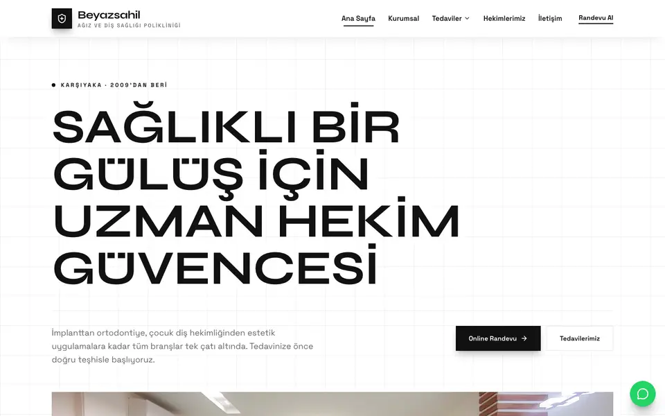 Diş Kliniği · Monokrom şablonu