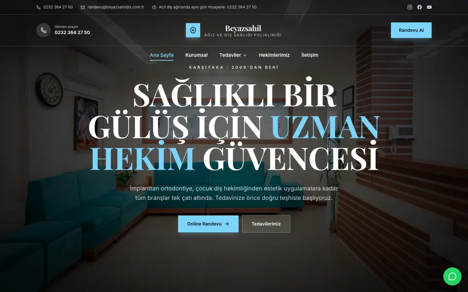Diş Kliniği · Prestij şablonu