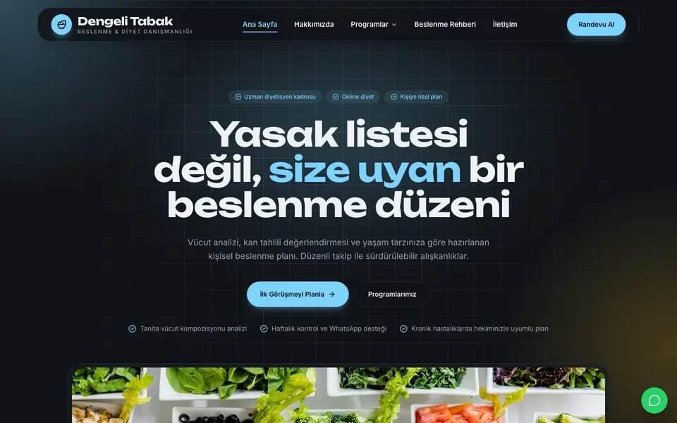 Diyetisyen · Cam şablonu