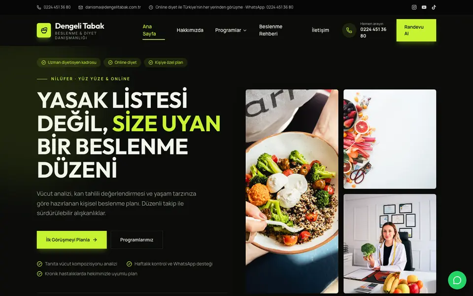 Diyetisyen · Cesur şablonu