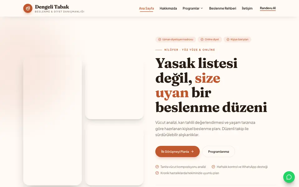 Diyetisyen · Doğal şablonu