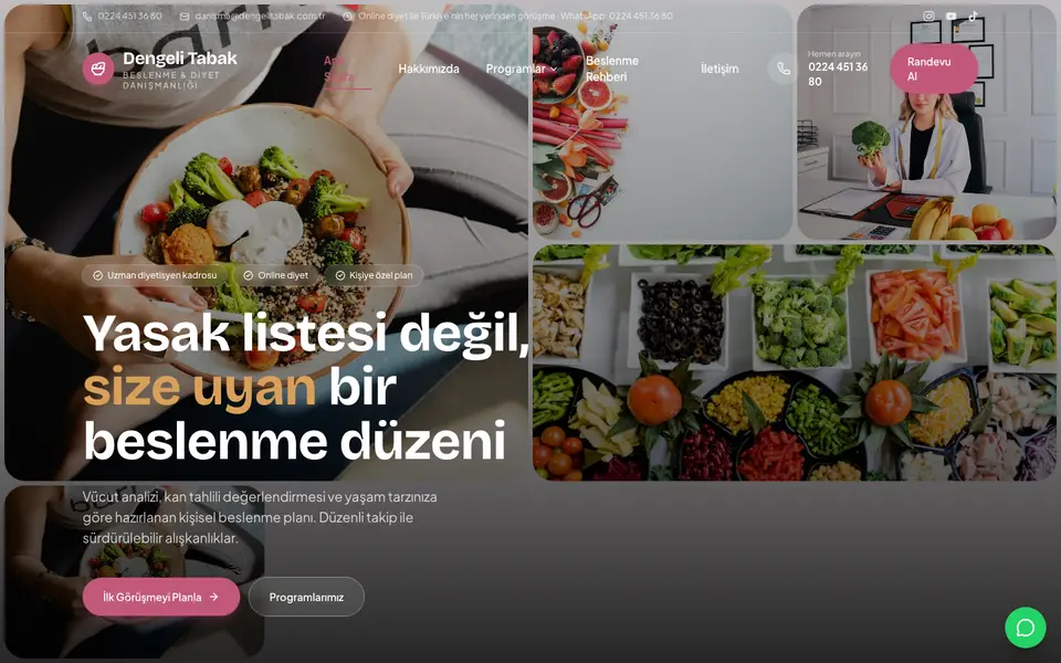 Diyetisyen · Mozaik şablonu