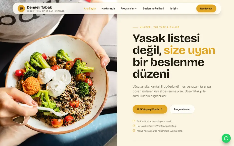 Diyetisyen · Pastel şablonu