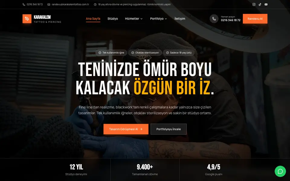 Dövme Stüdyosu · Sinema şablonu
