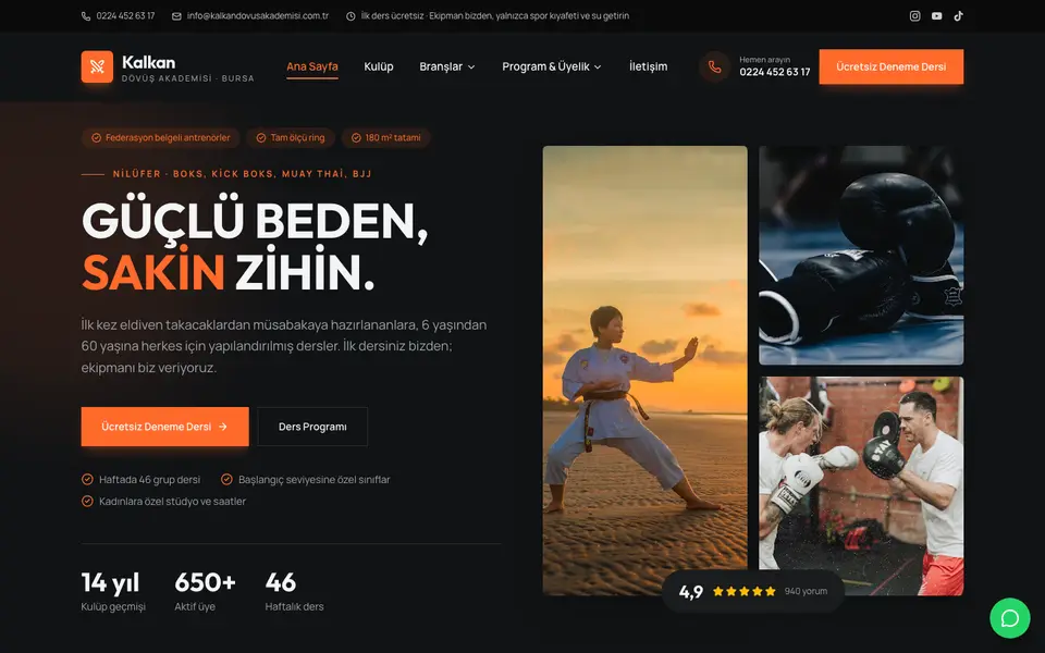 Dövüş Sanatları · Cesur şablonu