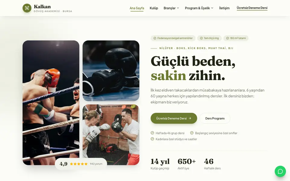 Dövüş Sanatları · Doğal şablonu
