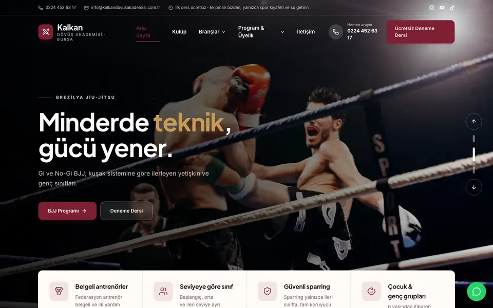Dövüş Sanatları · Klasik şablonu