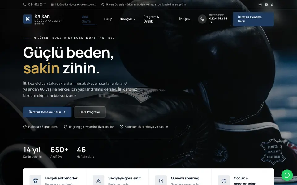 Dövüş Sanatları · Kurumsal şablonu