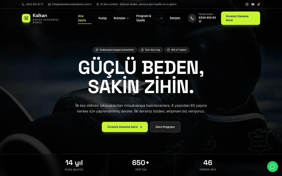 Dövüş Sanatları · Sahne şablonu