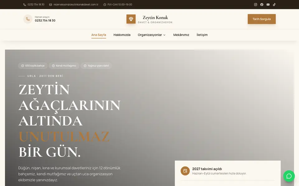 Düğün & Organizasyon · Elit şablonu